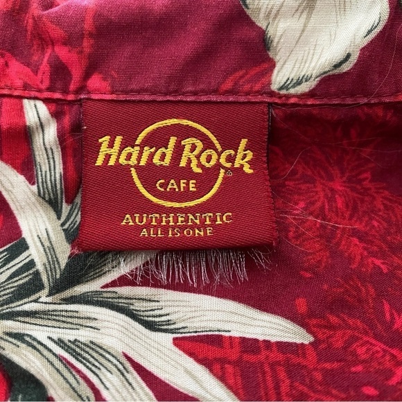 HARD ROCK CAFE Honolulu Aloha Hawaiian Tropical Floral Shirt Men L Large RARE! - Picture 5 of 7
